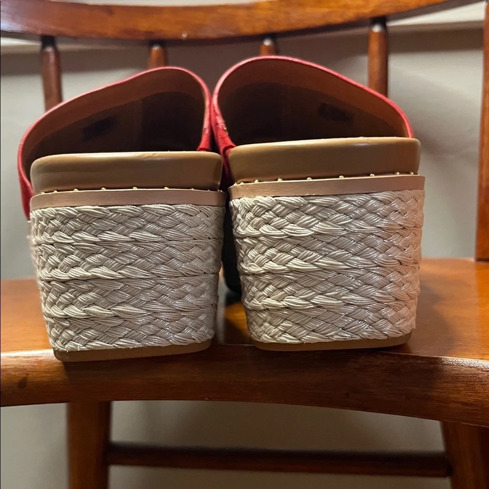 NWOT FitFlop Eloise Espadrille Suede Wedge Slide in Red Size 7 - Picture 5 of 12